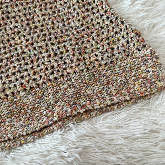 Cabi Multicolor Bouclé Knit Short Sleeve Summer Sweater Size M - Picture 9 of 14